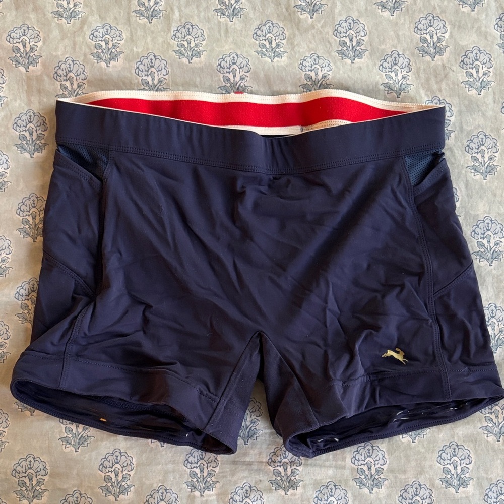Tracksmith Lane Five Spandex Shorts in Navy
